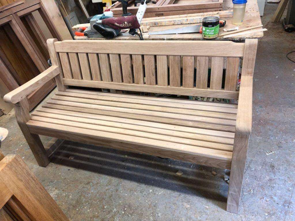 garden furniture in warehouse