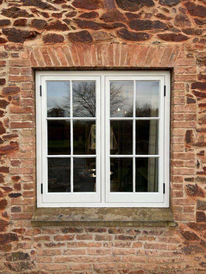 window in brick wall